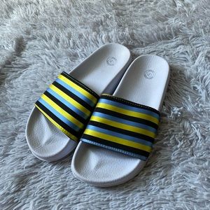 Urban outfitters striped slides